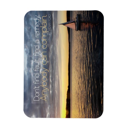 ヘンリー感動的フォード引用文「救済策を見つける」 マグネット (縦)