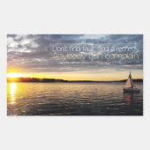 ヘンリー感動的フォード引用文「救済策を見つける」 長方形シール (正面)