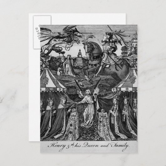 ヘンリー第5、彼の女王および家族 ポストカード (正面/裏面)