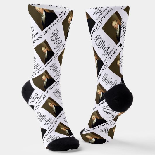 ヘンリー粘土の南No北No東No西引用文 ソックス (傾斜あり)