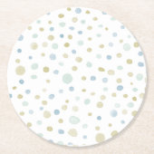 ヘンリー紙吹雪ウォーターカラードット紙コースター ラウンドペーパーコースター (正面)