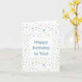 ヘンリー紙吹雪ウォーターカラードット誕生日カード カード (黄色い花)