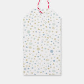 ヘンリー紙吹雪水色ドットギフトラベル ギフトタグ (裏面)