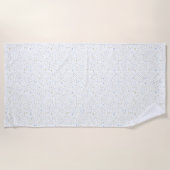 ヘンリー紙吹雪水色ドット ビーチタオル (正面)