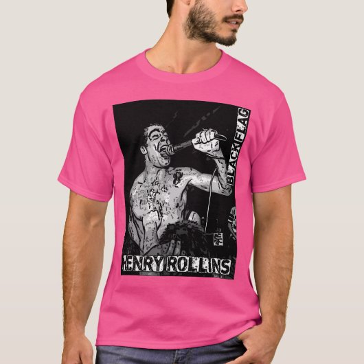 ヘンリー転が黒旗パンク Tシャツ (正面)