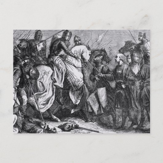 ヘンリー3世、1264年5月14日のレリーズの戦いで ポストカード (正面)