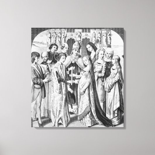 ヘンリー6世と安城のマーガレットの結婚 キャンバスプリント (正面)