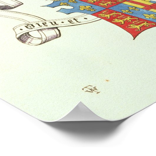 ヘンリー7世の紋章とヨークのエリザベス ポスター (角)