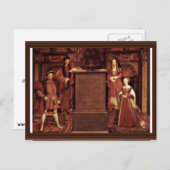 ヘンリー7世、エリザベス・オブ・ヨーク、ヘンリー8世、ジェーン ポストカード (正面/裏面)