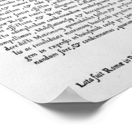 ヘンリー8世とアラゴンのキャサリンの結婚 ポスター (角)