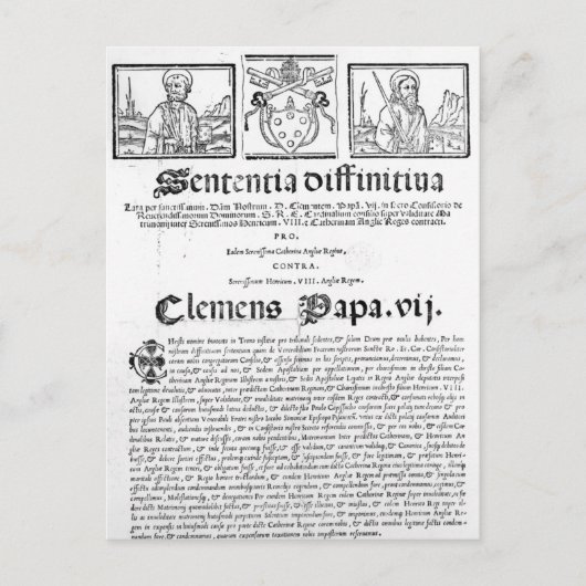 ヘンリー8世とアラゴンのキャサリンの結婚 ポストカード (正面)