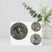 ヘンリー8世とアン・ボレーアンを描いたコイン ポストカード (スタンド正面)