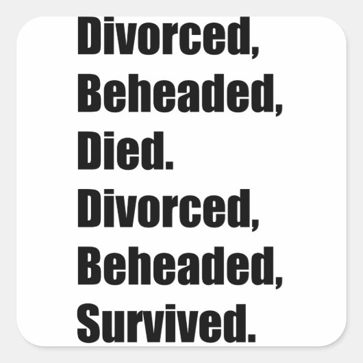 ヘンリー8世の六人の妻 スクエアシール (正面)