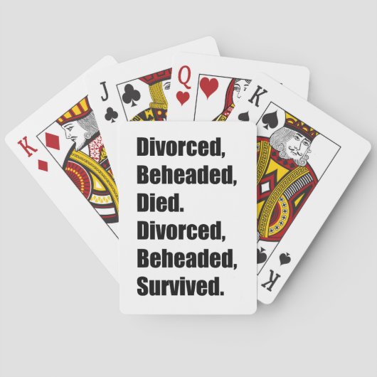 ヘンリー8世の六人の妻 トランプ (裏面)