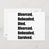 ヘンリー8世の六人の妻 ポストカード (正面/裏面)