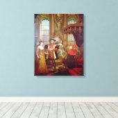 ヘンリー8世は法廷でアン・ボリーンを紹介 キャンバスプリント (インサイチュ (ウッドフロア))