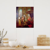 ヘンリー8世は法廷でアン・ボリーンを紹介 ポスター (キッチン)