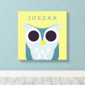 ヘンリー・ザ・フクロウ キャンバスプリント (インサイチュ (ウッドフロア))