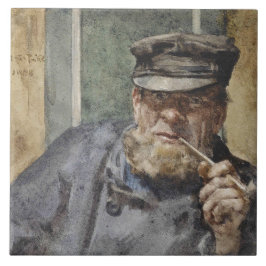 ヘンリー・スコット・テューク作「The Old Sea Dog」 タイル