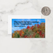 ヘンリー・デイヴィッド感動的・ソロー引用文「キャンバス」 ノートカード (正面/裏面インサイチュ)