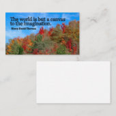 ヘンリー・デイヴィッド感動的・ソロー引用文「キャンバス」 ノートカード (正面/裏面)