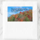 ヘンリー・デイヴィッド感動的・ソロー引用文「キャンバス」 長方形シール (バッグ)