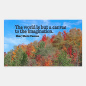 ヘンリー・デイヴィッド感動的・ソロー引用文「キャンバス」 長方形シール (正面)