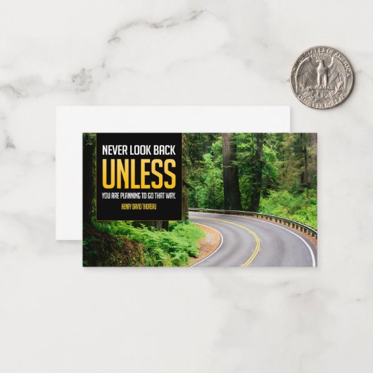 ヘンリー・デイヴィッド感動的・ソロー引用文「戻る」 ノートカード (正面/裏面インサイチュ)