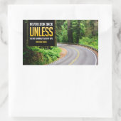 ヘンリー・デイヴィッド感動的・ソロー引用文「戻る」 長方形シール (バッグ)