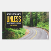 ヘンリー・デイヴィッド感動的・ソロー引用文「戻る」 長方形シール (正面)