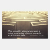 ヘンリー・デイヴィッド感動的・ソロー引用文「Beat」 長方形シール (正面)