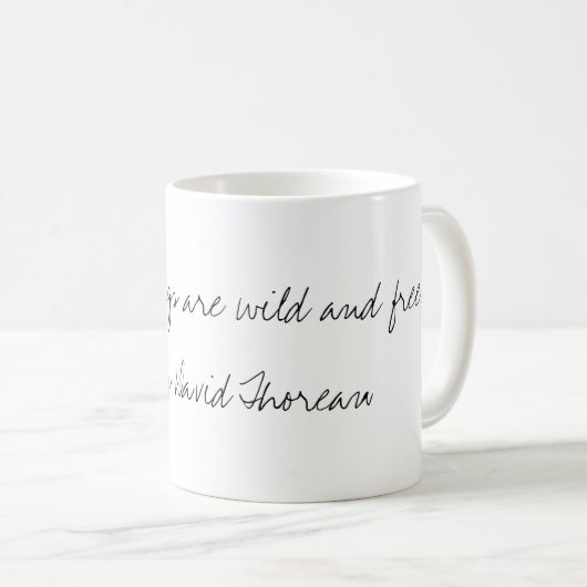 ヘンリー・デイヴィッド・ソローの引用文のマグ コーヒーマグカップ (正面右)