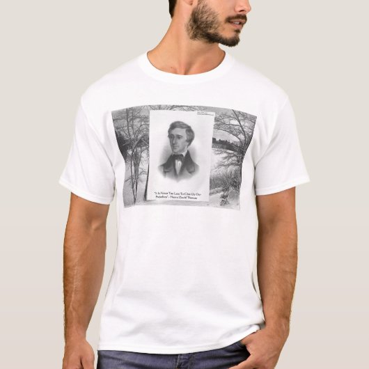 ヘンリー・デイヴィッド・ソローの引用 Tシャツ (正面)