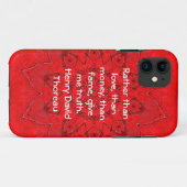 ヘンリー・デイヴィッド・ソロー英知の引用ことわざ Case-Mate iPhoneケース (裏面(横))