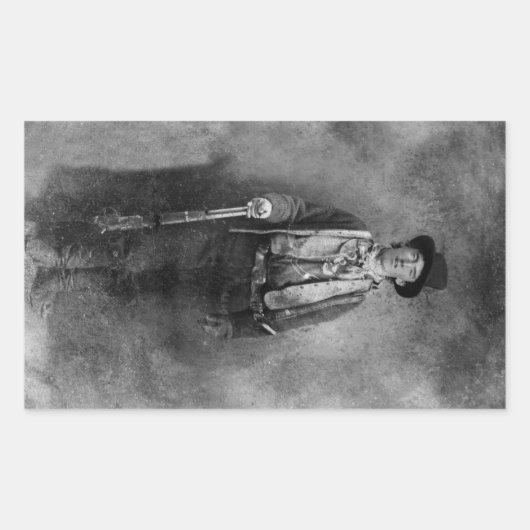 ヘンリー・マッカーティ、ビリー・ザ・アウトロー・キッド・オブ・オールド・ウェスト 長方形シール (正面)