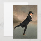 ヘンリー・レーバーン - スケーティングの大臣 サンキューカード (正面/裏面)