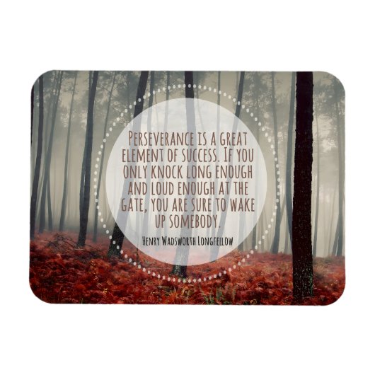 ヘンリー・ロングフェロー感動的引用文忍耐力 マグネット (横)