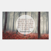 ヘンリー・ロングフェロー感動的引用文忍耐力 長方形シール (正面)