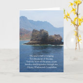 ヘンリー・ワーズワース・ロングフェローの精神的な引用文 カード (黄色い花)