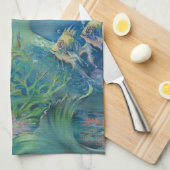 ヘンリーClive著人魚 キッチンタオル (四つ折り)