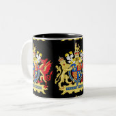 ヘンリーEIGHTH王の紋章付き外衣 ツートーンマグカップ (正面左)