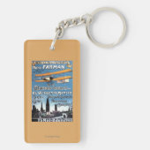 ヘンリーFarmanは飛んでいるな人の広告宣伝ポスターを飛ばします キーホルダー (裏面)