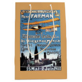 ヘンリーFarmanは飛んでいるな人の広告宣伝ポスターを飛ばします ミディアムペーパーバッグ (正面)