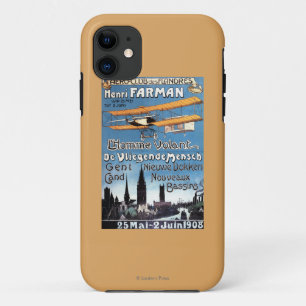 ヘンリーFarmanは飛んでいるな人の広告宣伝ポスターを飛ばします iPhone 11 ケース