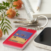 ヘンリーFarmanはIssy-les-Moulineauxで飛びます キーホルダー (正面右)