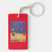 ヘンリーFarmanはIssy-les-Moulineauxで飛びます キーホルダー (裏面)