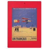 ヘンリーFarmanはIssy-les-Moulineauxで飛びます クリップボード (裏面)