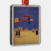 ヘンリーFarmanはIssy-les-Moulineauxで飛びます メタルオーナメント (右)