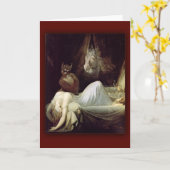 ヘンリーFuseli 1781年著悪夢 カード (黄色い花)