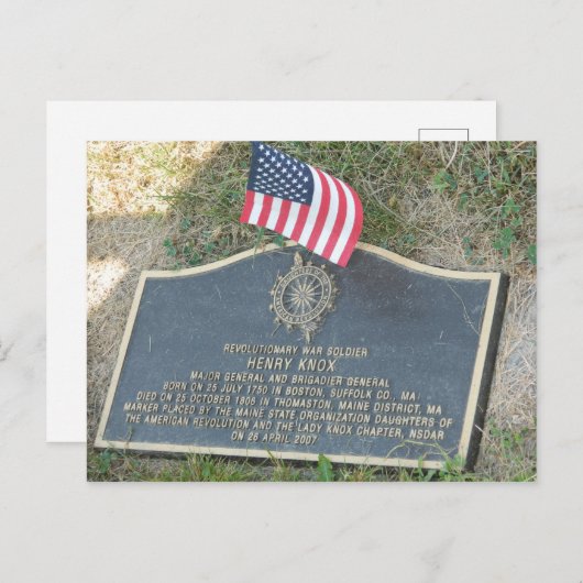ヘンリーKnoxメイン革命的な戦争の専攻学生概要私 シーズンポストカード (正面/裏面)